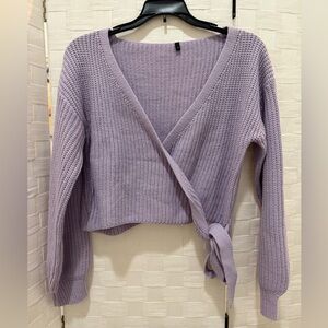 Lavender Wrap Sweater